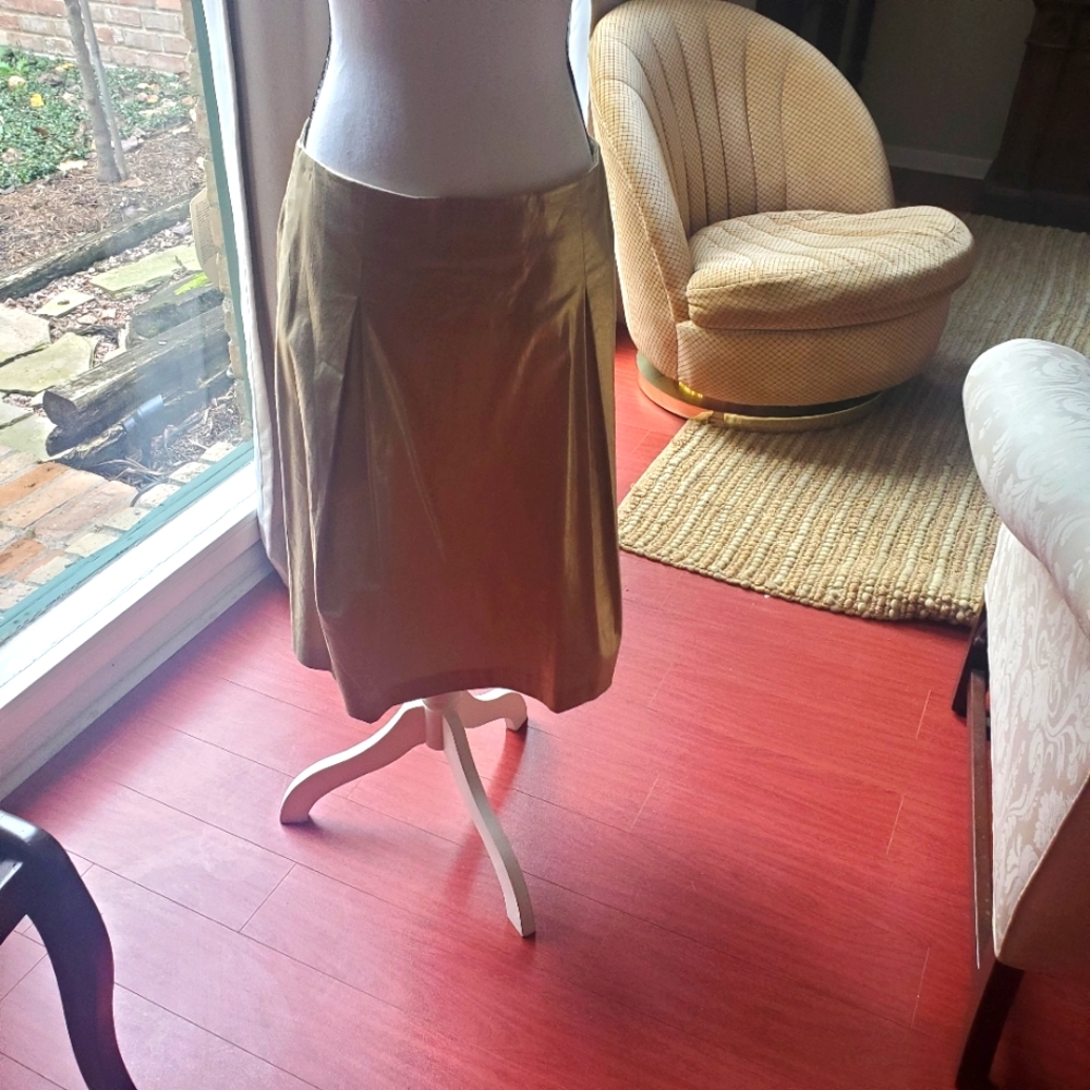 DKNY Gold Designer Skirt